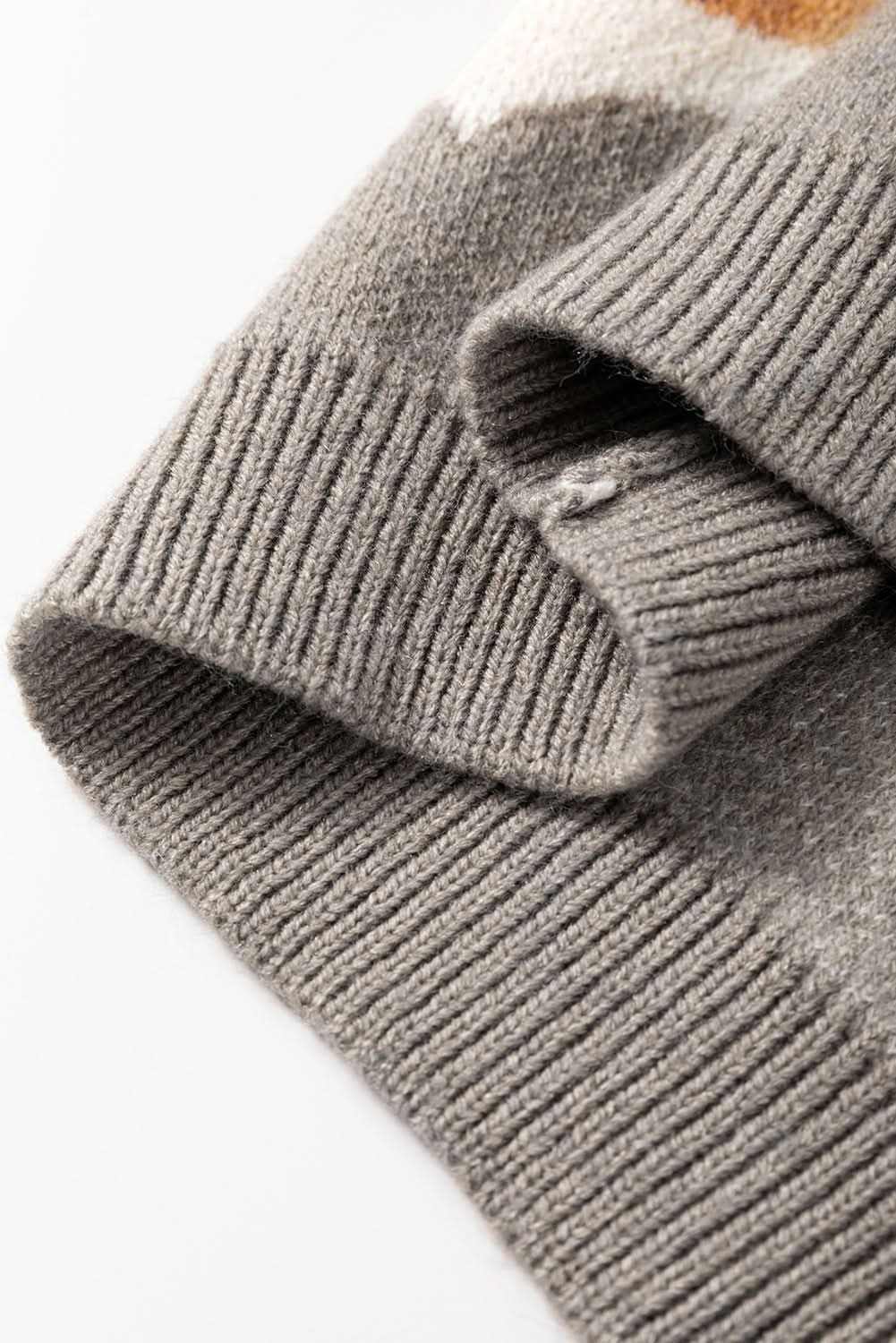 Chic yellow striped balloon sleeve sweater - Love Salve